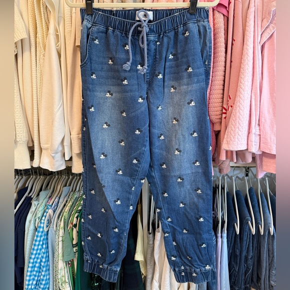 Disney Parks Denim Blue Mickey Joggers - Picture 1 of 3